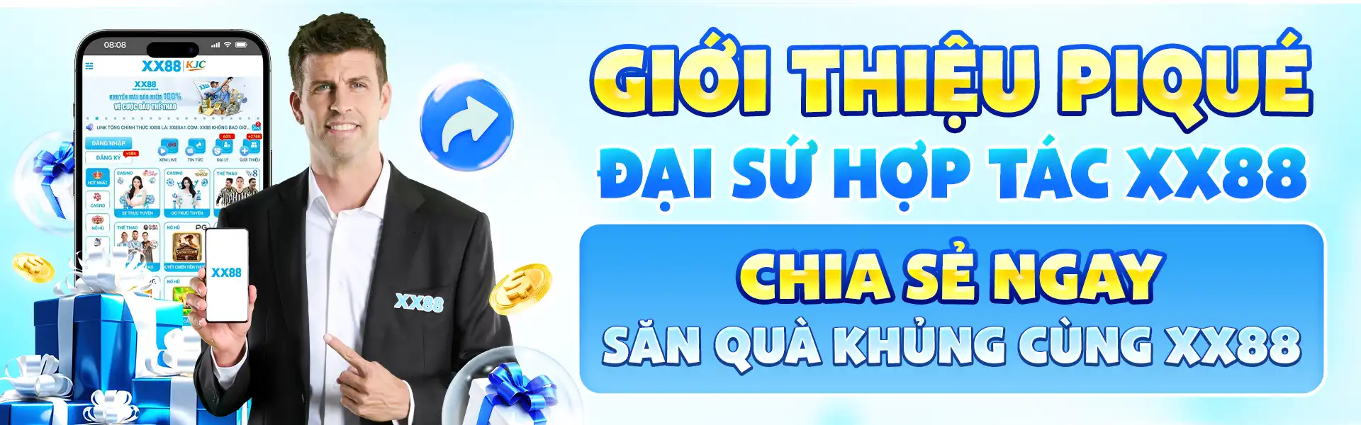 pique làm đại sứ thương hiệu xx88